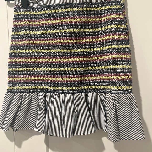 Parker Jordon Flounce Shirting Mini‎ Skirt Size 6 Side zip - Picture 3 of 4